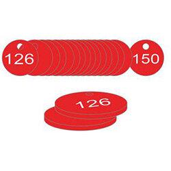 33mm Dia. Traffolite Tags Red (126 To 150) , HuntOffice.ie on Productcaster.