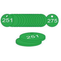 33mm Dia. Traffolite Tags Green (251 To 275) , HuntOffice.ie on Productcaster.