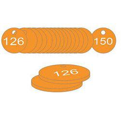 38mm Dia. Traffolite Tags Orange (101 To 125) on Productcaster.