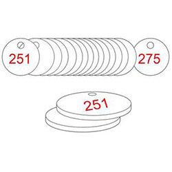 38mm Dia. Traffolite Tags Red/White (251 To 275) , HuntOffice.ie on Productcaster.