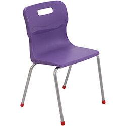 Titan 4 Leg Classroom Chair Size 4 380mm Seat Height (Ages: 8-11 Years) Purple T14-P 5 Year Guarantee on Productcaster.