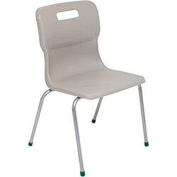 Titan 4 Leg Classroom Chair Size 5 430mm Seat Height (Ages: 11-14 Years) Grey T15-GR 5 Year Guarantee on Productcaster.