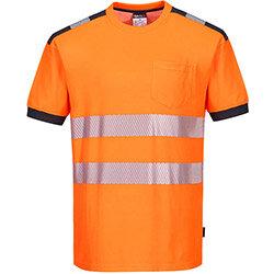 Portwest T181 PW3 Hi-Vis Short Sleeve T-Shirt Orange & Grey Medium , HuntOffice.ie on Productcaster.