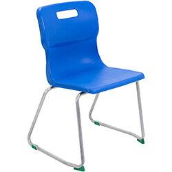 Titan Skid Base Classroom Chair Size 5 430mm Seat Height (Ages: 11-14 Years) Blue T25-B 5 Year Guarantee on Productcaster.