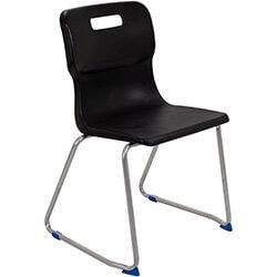 Titan Skid Base Classroom Chair Size 6 460mm Seat Height (Ages: 14+ Years) Black T26-BK 5 Year Guarantee on Productcaster.