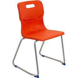 Titan Skid Base Classroom Chair Size 6 460mm Seat Height (Ages: 14+ Years) Orange T26-O 5 Year Guarantee on Productcaster.