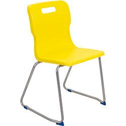 Titan Skid Base Classroom Chair Size 6 460mm Seat Height (Ages: 14+ Years) Yellow T26-Y 5 Year Guarantee , HuntOffice.ie on Productcaster.