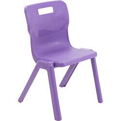 Titan One Piece Classroom Chair Size 4 380mm Seat Height (Ages: 8-11 Years) Purple T4-P 20 Year Guarantee on Productcaster.