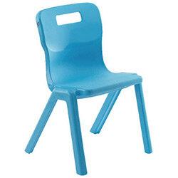 Titan One Piece School Chair Size 5 430mm Sky Blue Pack of 30 , HuntOffice.ie on Productcaster.