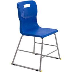 Titan High Classroom Stool with Backrest Size 3 445mm Seat Height (Ages: 6-8 Years) Polly Lipped Seat with Skid Base Blue T60-B - 5 Year Guarantee ,  on Productcaster.