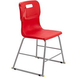 Titan High Classroom Stool with Backrest, Size 3, Polly Lipped Seat, Red, Ages 6-8, 5 Year Guarantee on Productcaster.