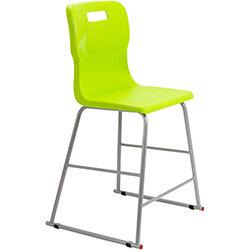 Titan High Classroom Stool with Backrest Size 4 - Lime, Ages 8-11, 5-Year Guarantee on Productcaster.