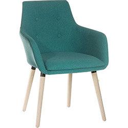 BECKY Four Legged Armchair With Modern Oak Coloured Legs In Jade Green Pack of 2 , HuntOffice.ie on Productcaster.