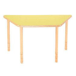 Flexi Trapezial Height Adjustable Table 64-76cm Yellow Top , HuntOffice.ie on Productcaster.