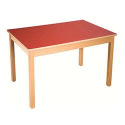 Rectangular Beech Table Red - 60x120x71Cm on Productcaster.