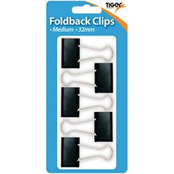 Tiger Medium Fold Back Clips Pack of 60 on Productcaster.