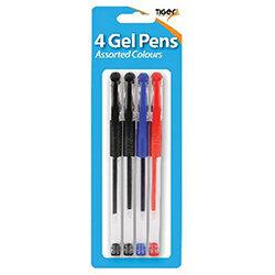 Tiger 4 Gel Pens Assorted Pack of 12 302253 , HuntOffice.ie on Productcaster.