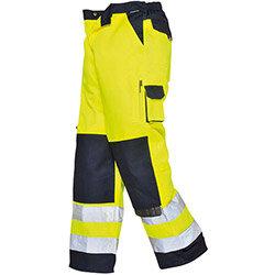 Portwest TX51 Lyon Hi-Vis Trousers Yellow & Navy Large (Tall Fit) on Productcaster.