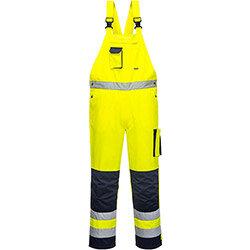 Portwest TX52 Dijon Hi-Vis Bib & Brace Overall Yellow & Navy XXL , HuntOffice.ie on Productcaster.