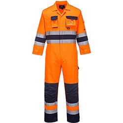 Portwest TX55 Nantes Hi-Vis Coverall Orange & Navy Small on Productcaster.