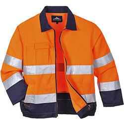 Portwest TX70 Madrid Hi-Vis Jacket Orange & Navy XL , HuntOffice.ie on Productcaster.