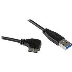 StarTech 0.5m 20in Slim Micro USB 3.0 Cable M/M USB 3.0 A to Right-Angle Micro USB USB 3.1 Gen 1 5GBps 1 x Type A Male USB 1 x Type B Male Micro USB  on Productcaster.