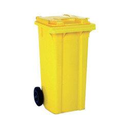 Craemer 2 Wheeled Plastic Bin 120L Yellow on Productcaster.