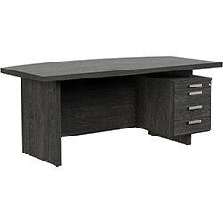 Grand Executive Office Desk With Right Side Drawers 1800mm Carbon Walnut on Productcaster.