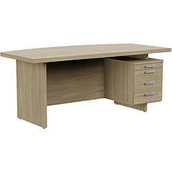 Grand Executive Office Desk With Right Side Drawers 1800mm Urban Oak on Productcaster.