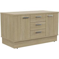 Grand 2 Door & 3 Drawer Credenza Unit W1200xD600xH705mm Urban Oak on Productcaster.