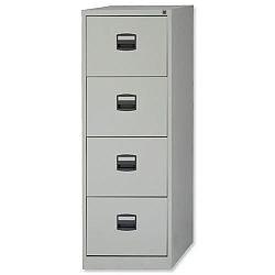 4 Drawer Steel Filing Cabinet Lockable Grey Trexus By Bisley on Productcaster.