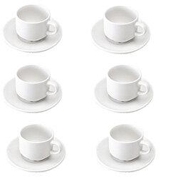 Cup and Saucer Pack of 6 White KDSWCS CPD16905' , ''HuntOffice.ie' on Productcaster.