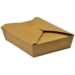 No. 2 Disposable Brown Kraft Food Cartons 1500ml 19.5x14x5cm Pack of 280 on Productcaster.