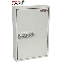 Phoenix Commercial Key Cabinet KC0602E 64 Hook with Electronic Lock. Light Grey on Productcaster.