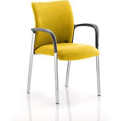 Academy Boardroom & Visitor Chair With Arms Fabric Back & Seat Sunset Yellow on Productcaster.