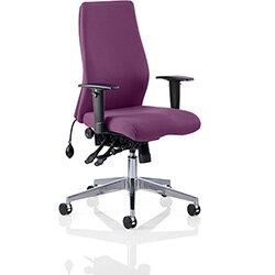 Onyx High Back Ergonomic Posture Office Chair Purple With Arms , HuntOffice.ie on Productcaster.