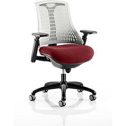 Flex Task Operator Office Chair Black Frame White Back Chilli Red Seat , HuntOffice.ie on Productcaster.