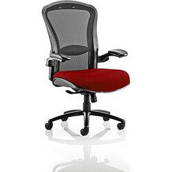 Houston Heavy Duty Task Operator Office Chair Black Mesh Back Chilli Red Seat , HuntOffice.ie on Productcaster.