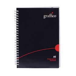 Graffico Twin Wire Polypropylene A5 Notebook 140 Pages , HuntOffice.ie on Productcaster.