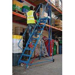 EN-131 GS Fort Atlas 10 Tread Blue Steps Height 3.5m Capacity 150kg on Productcaster.