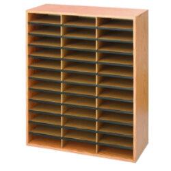 Safco 36 Mailroom Sorter Compartment Literature Organiser Oak on Productcaster.