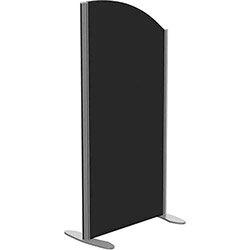 Sprint Eco Freestanding Screen Curved Top W600xH1200-1000mm Black - With Stabilising Feet on Productcaster.