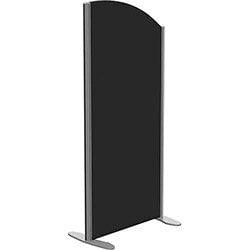 Sprint Eco Freestanding Screen Curved Top W600xH1300-1100mm Black - With Stabilising Feet on Productcaster.