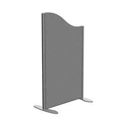 Sprint Eco Freestanding Screen Wave Top W600xH1000-800mm Grey - With Stabilising Feet on Productcaster.