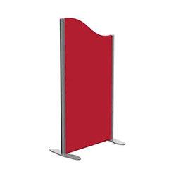 Sprint Eco Freestanding Screen Wave Top W600xH1100-900mm Red - With Stabilising Feet on Productcaster.