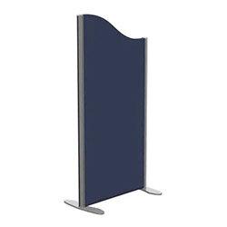 Sprint Eco Freestanding Screen Wave Top W600xH1200-1000mm Dark Blue - With Stabilising Feet on Productcaster.