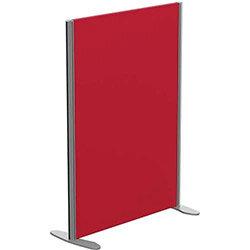 Sprint Eco Freestanding Screen Straight Top W800xH1100mm Red - With Stabilising Feet on Productcaster.