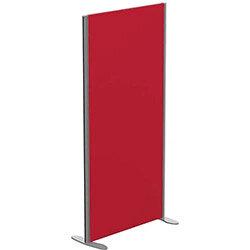 Sprint Eco Freestanding Screen Straight Top W800xH1600mm Red - With Stabilising Feet on Productcaster.