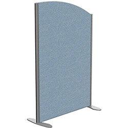 Sprint Eco Freestanding Screen Curved Top W800xH1200-1000mm Light Blue - With Stabilising Feet on Productcaster.