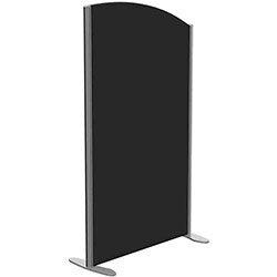 Sprint Eco Freestanding Screen Curved Top W800xH1400-1200mm Black - With Stabilising Feet on Productcaster.